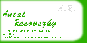 antal rasovszky business card